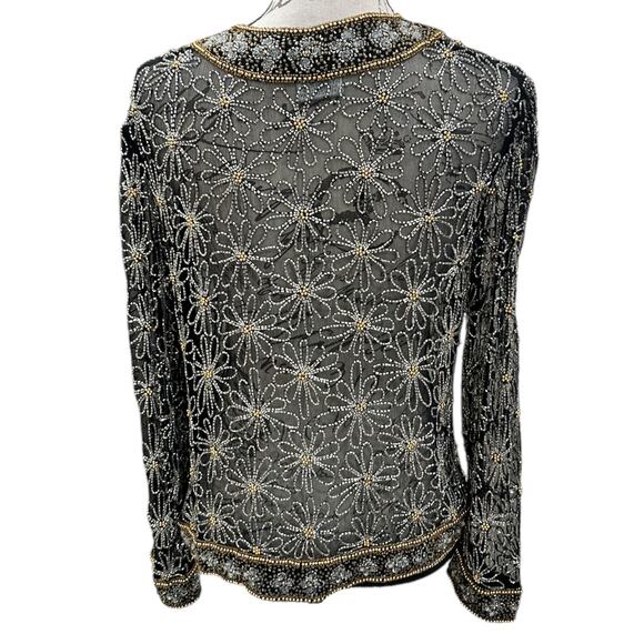 Vintage Mark & John By Gopal Floral Sequin Blazer - Picture 3 of 7